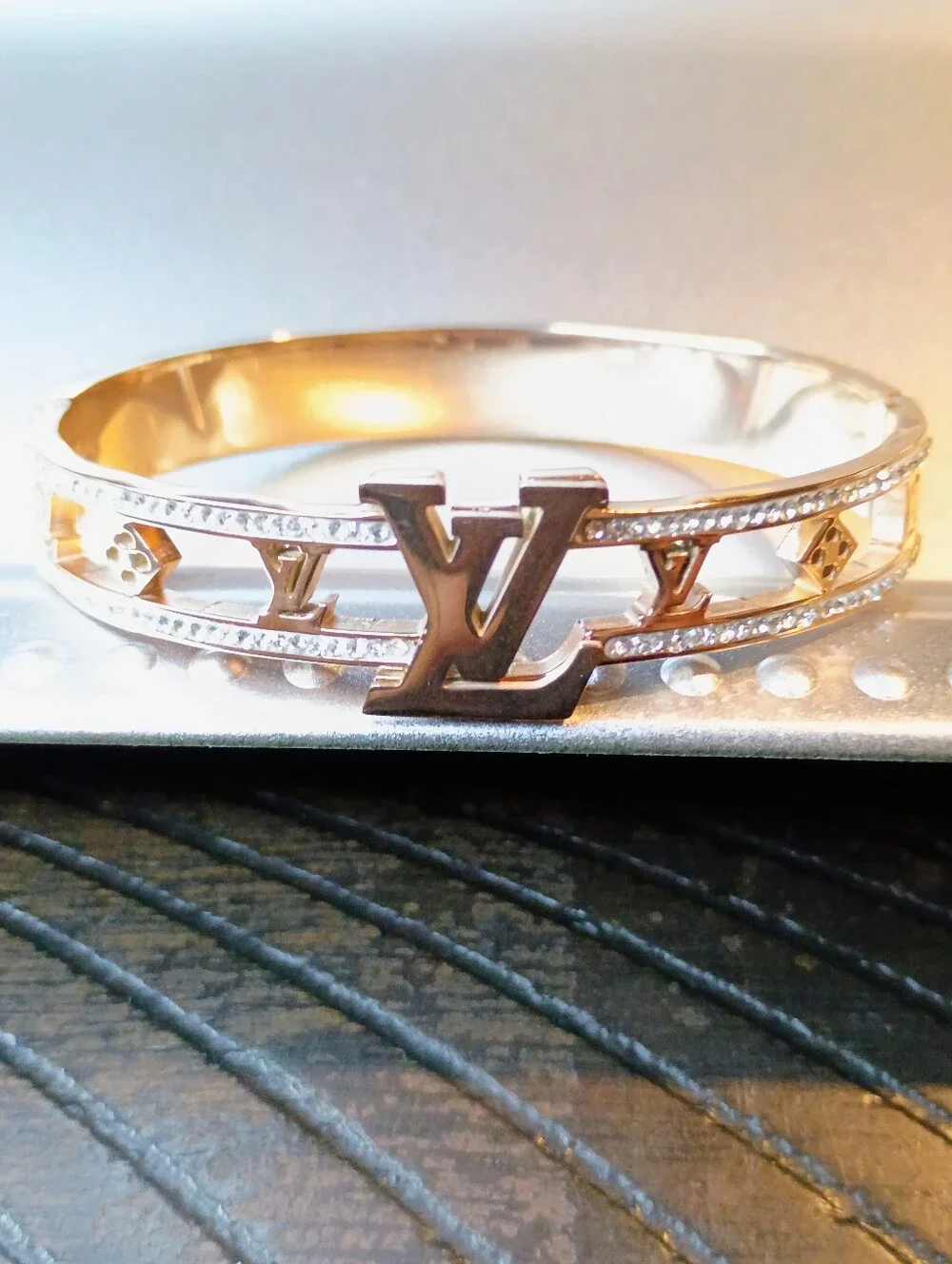 New Rose Gold-Tone Cutout Bangle
